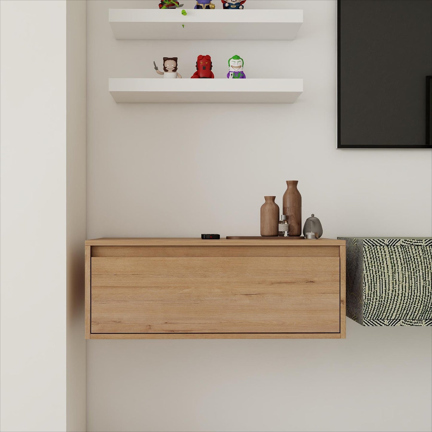 Modern Minimalist Bathroom Cabinet With Soft Close Drawers And Floating Mounting Design