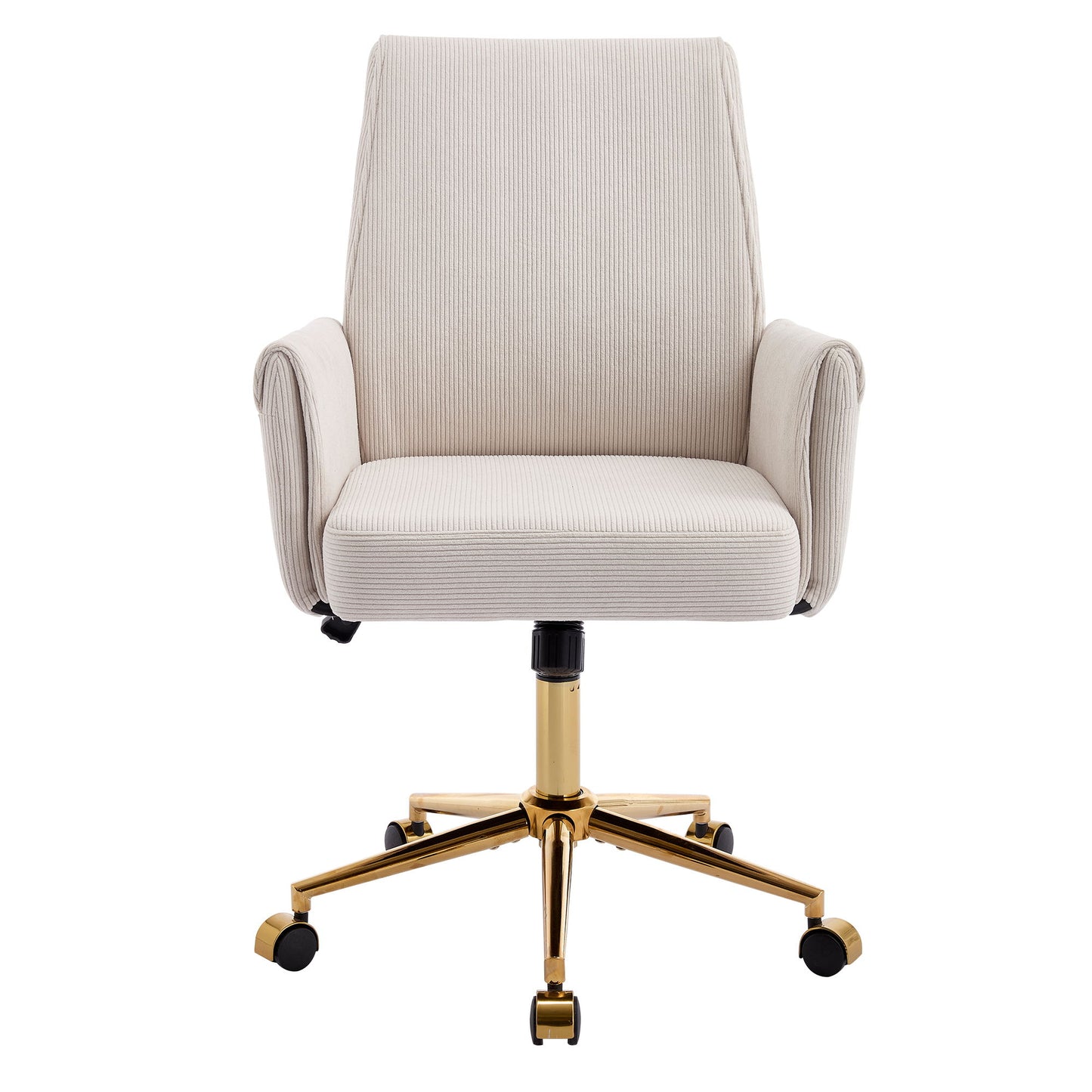 Ergonomic Mid-Back Office Chair With Striped Velvet Fabric