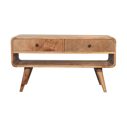 Reverse Curve Media Unit - Oak