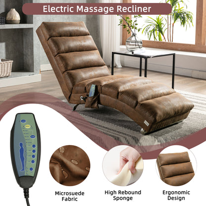 Massage Chaise Lounge Indoor With Remote Control, Ergonomic Electric Massage Lounger