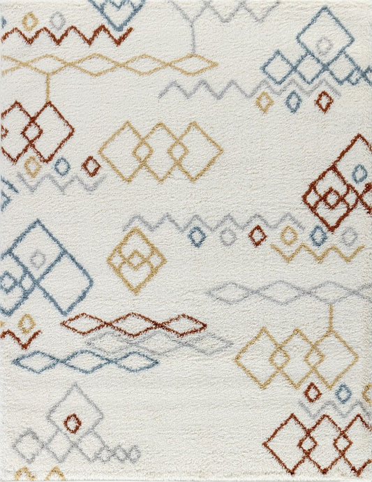 Loft Shag - 7'10" X 9'10" Shaggy Area Rug, Polypropylene - Ivory