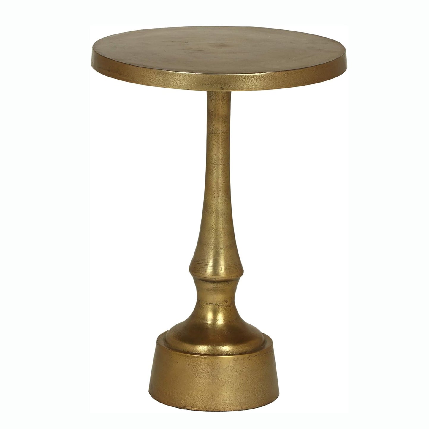 Modern Aluminum Accent Table With Raw Brass, Elegant Design, weight And Durable - Antique Brass