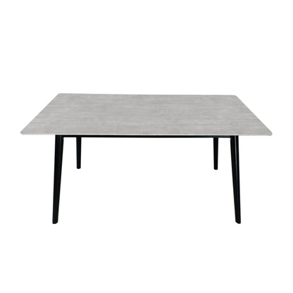 Chic Dining Table With High Pressure Laminate Top And Solid Wood Legs - Natural