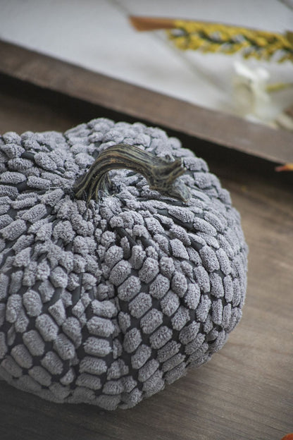 Chenille Weighted Pumpkin Ornament Decor For Holiday Harvest Festival Fall Festival & Thanksgiving