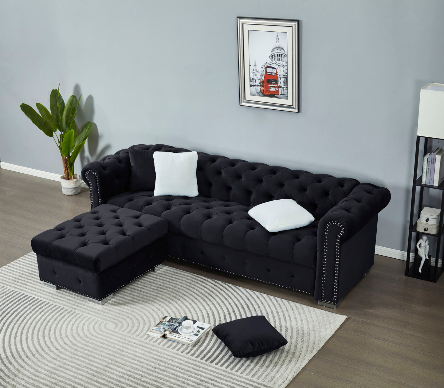 4 Seater Oversized L Shaped Reversible Sectional Sofa
