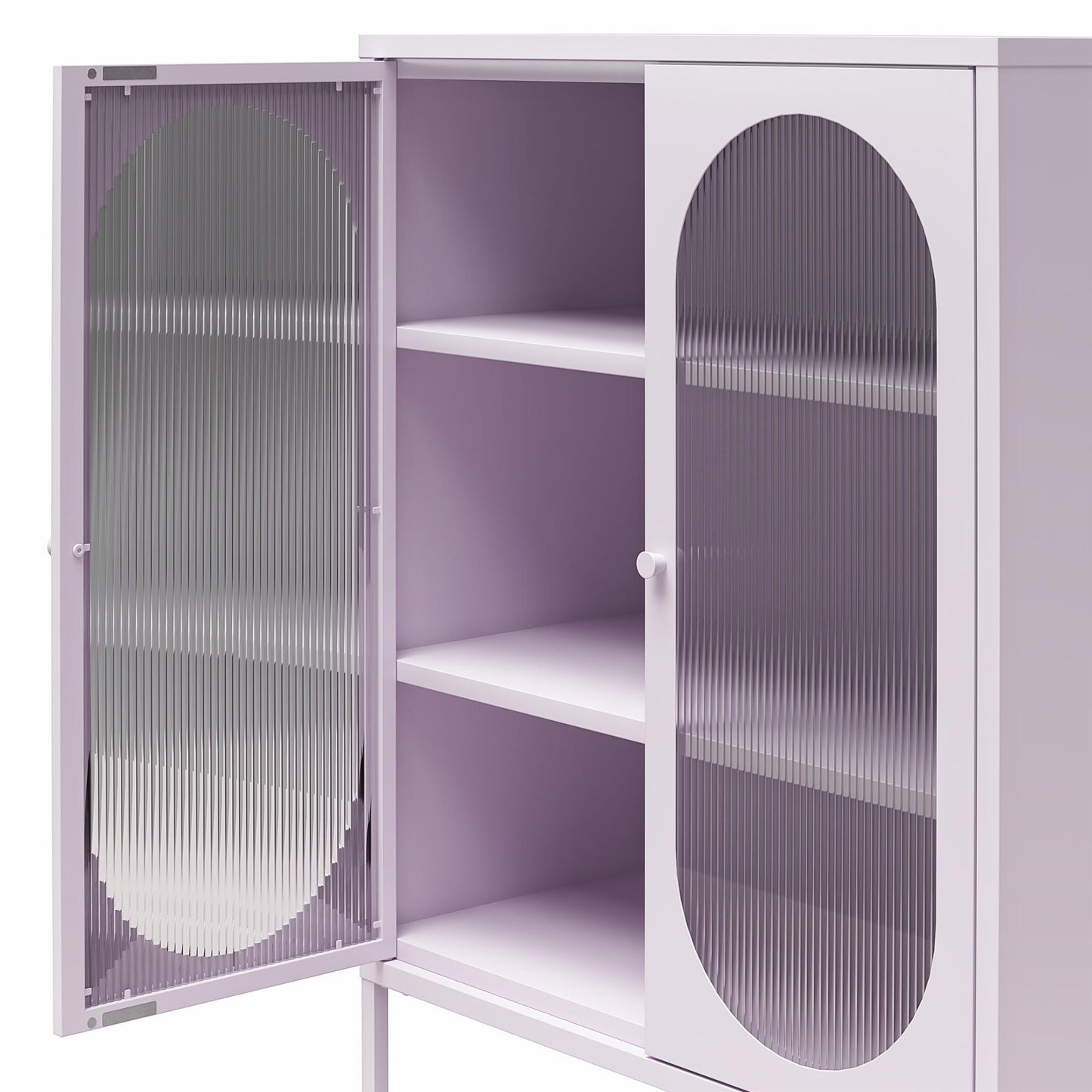 Luna - 2 Door Accent Cabinet With Fluted Glass