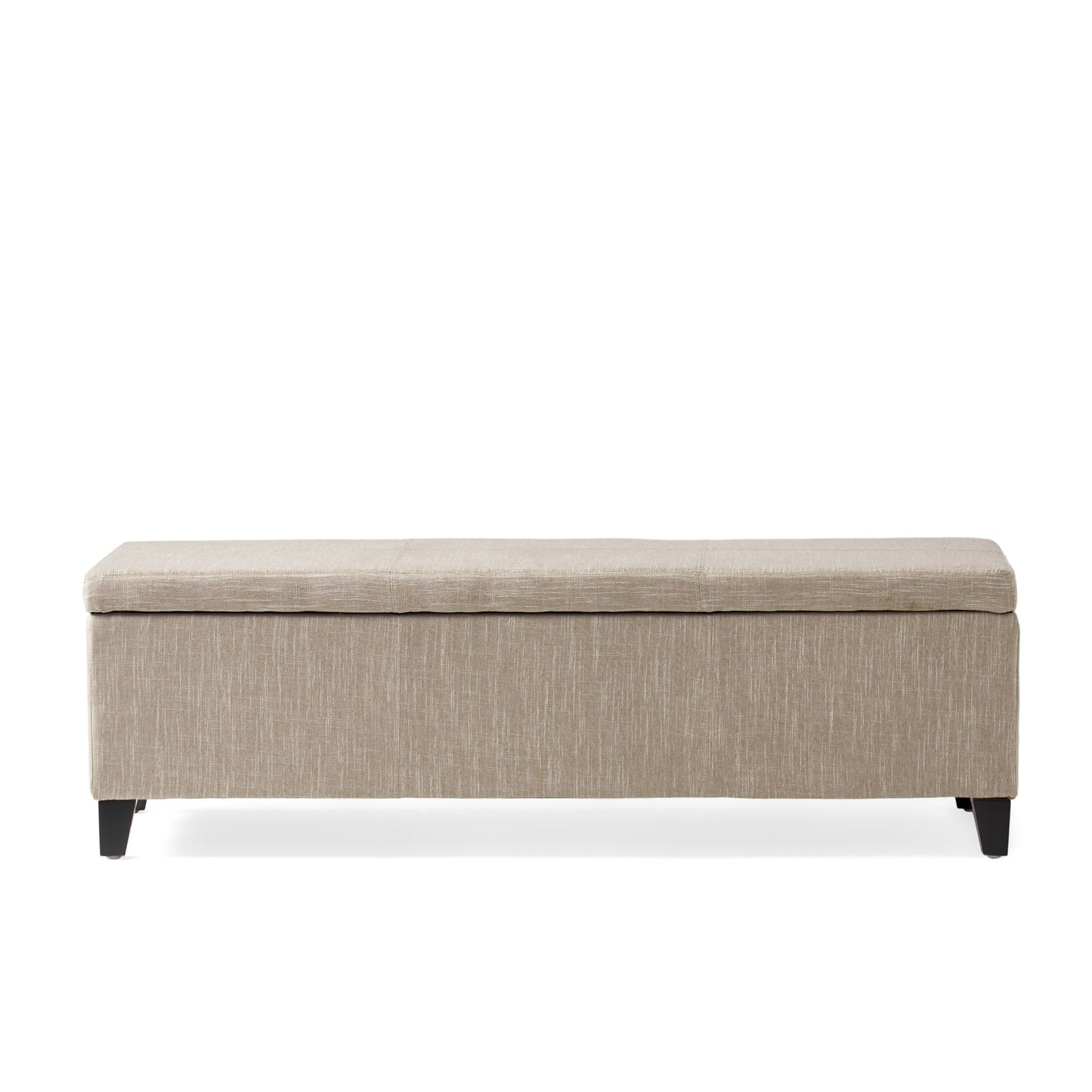 Glouster - Contemporary Storage Ottoman V2 With Upholstered Fabric - Sand