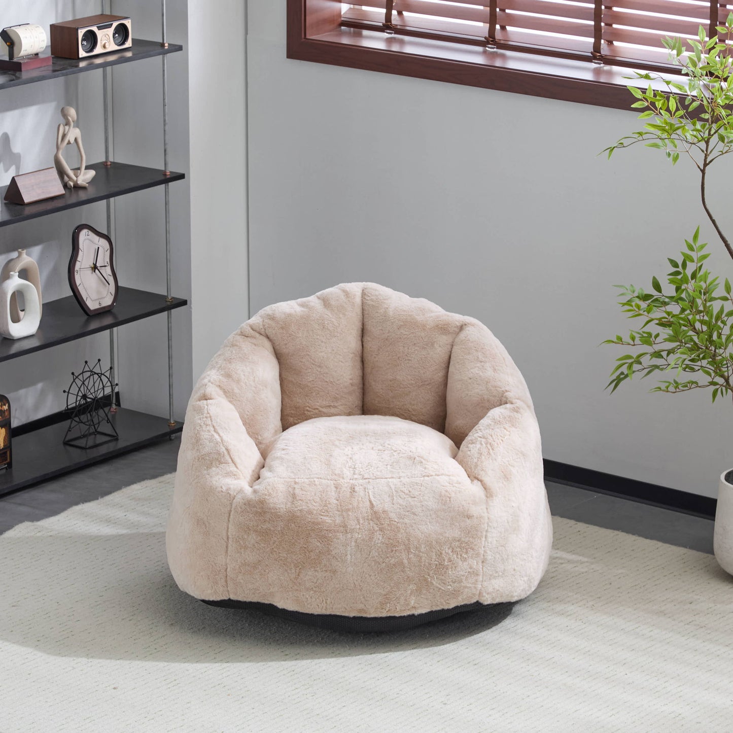 Albi - Indoor Cozy Armchair Style Bean Bag - Beige