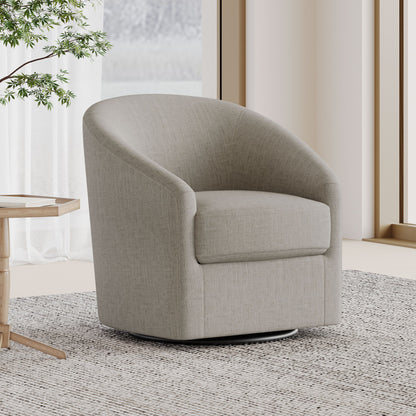 Contemporary Swivel Glider Chair With 360 Degree Rotation