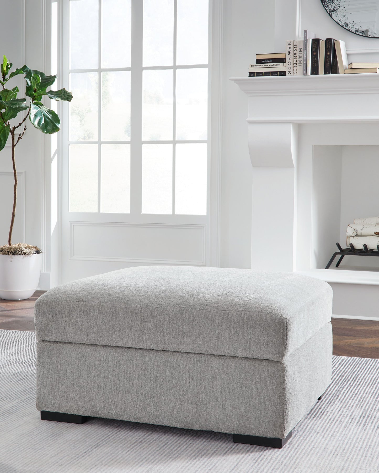 Gabyleigh - Ottoman With Storage - Nickel