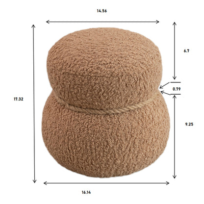 Snowman Stool With Cushion And Solid Wood Frame