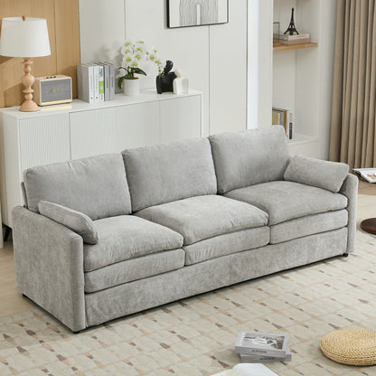 Cozy Upholstered 3 Seater Sofa Plush Cushion For Living Room