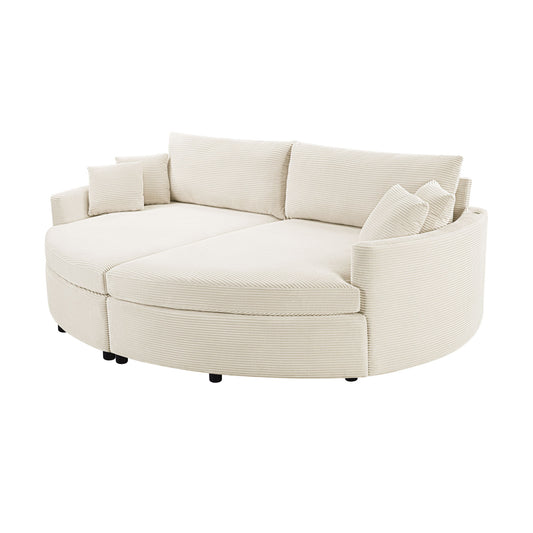 Oversized Double Chaise Lounge Sofa With USB Ports
