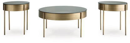 Jettaya - Occasional Table Set (Set of 3) - Brushed Brass