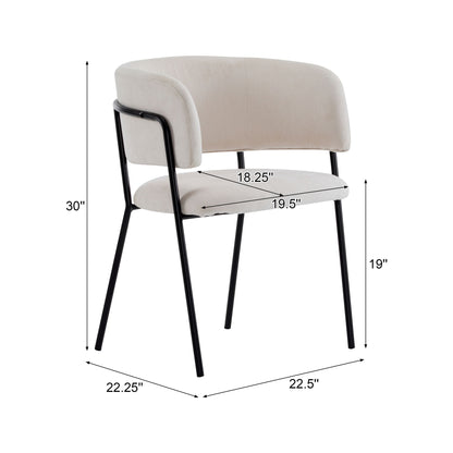Modern Upholstered Arm Dining Chair Set