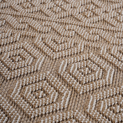 Guros - 6' X 9' Geometric Indoor / Outdoor Area Rug - Mocha