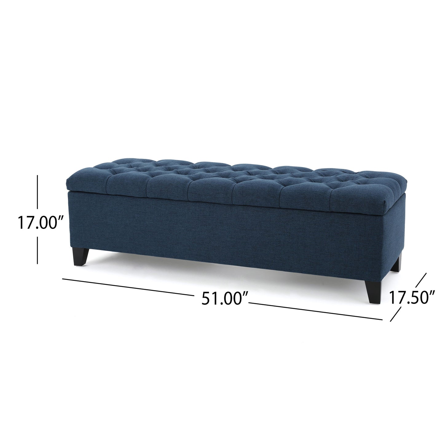 Glouster - Contemporary Storage Ottoman With Button Tufted Design