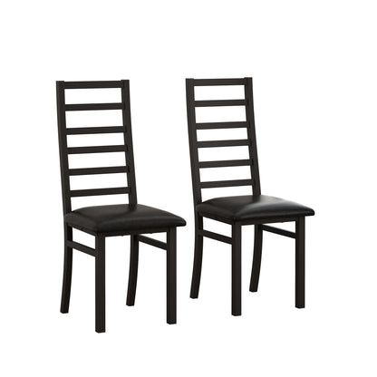 Metal Dining Chairs With Steel Legg, High Back Armless Design