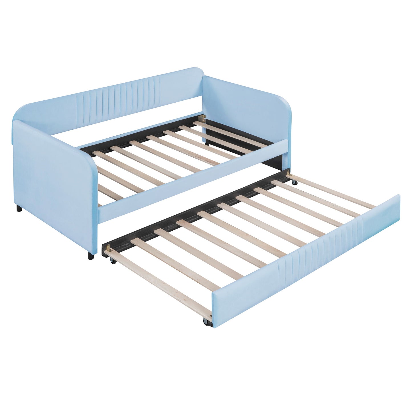 Upholstered Daybed Sofa Bed With Trundle Bed