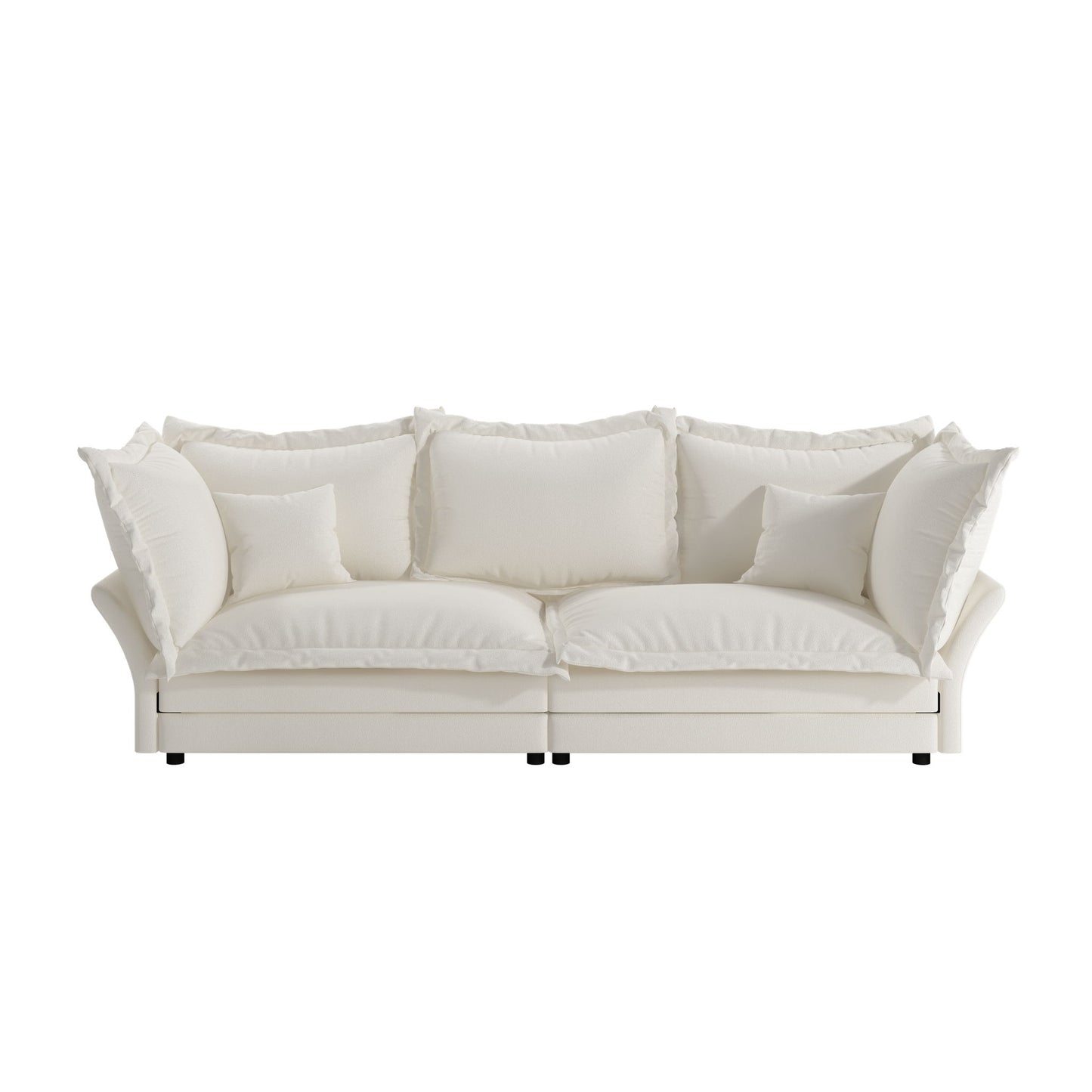 Modern Comfy Upholstered Sofa Cloud Couch, Deep Seat Couches With Multiple Large Soft Pillows