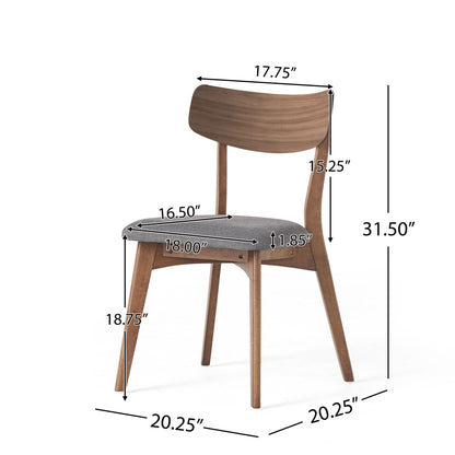 Mid Century Upholstered Dining Chairs (Set of 2)
