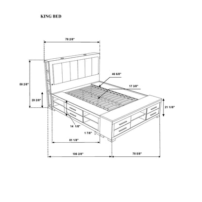 Messa - Bed With Storage Features And LED Lighting