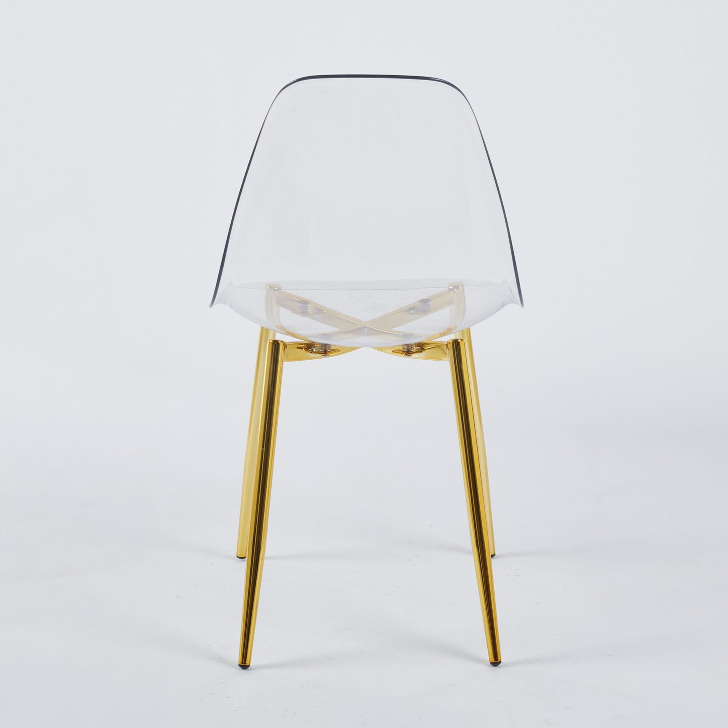 Transparent Plastic Seat Dining Chair (Set of 4)