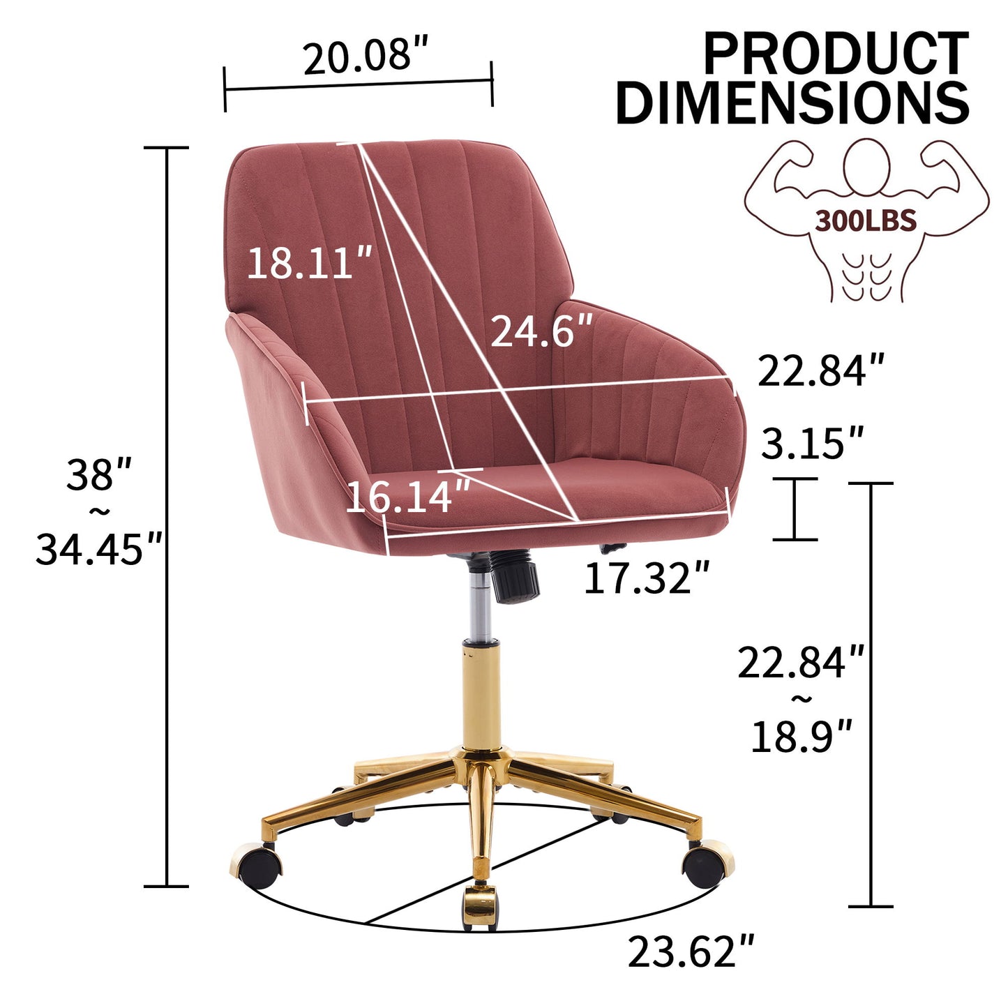 Adjustable Ergonomic Swivel Office Chair