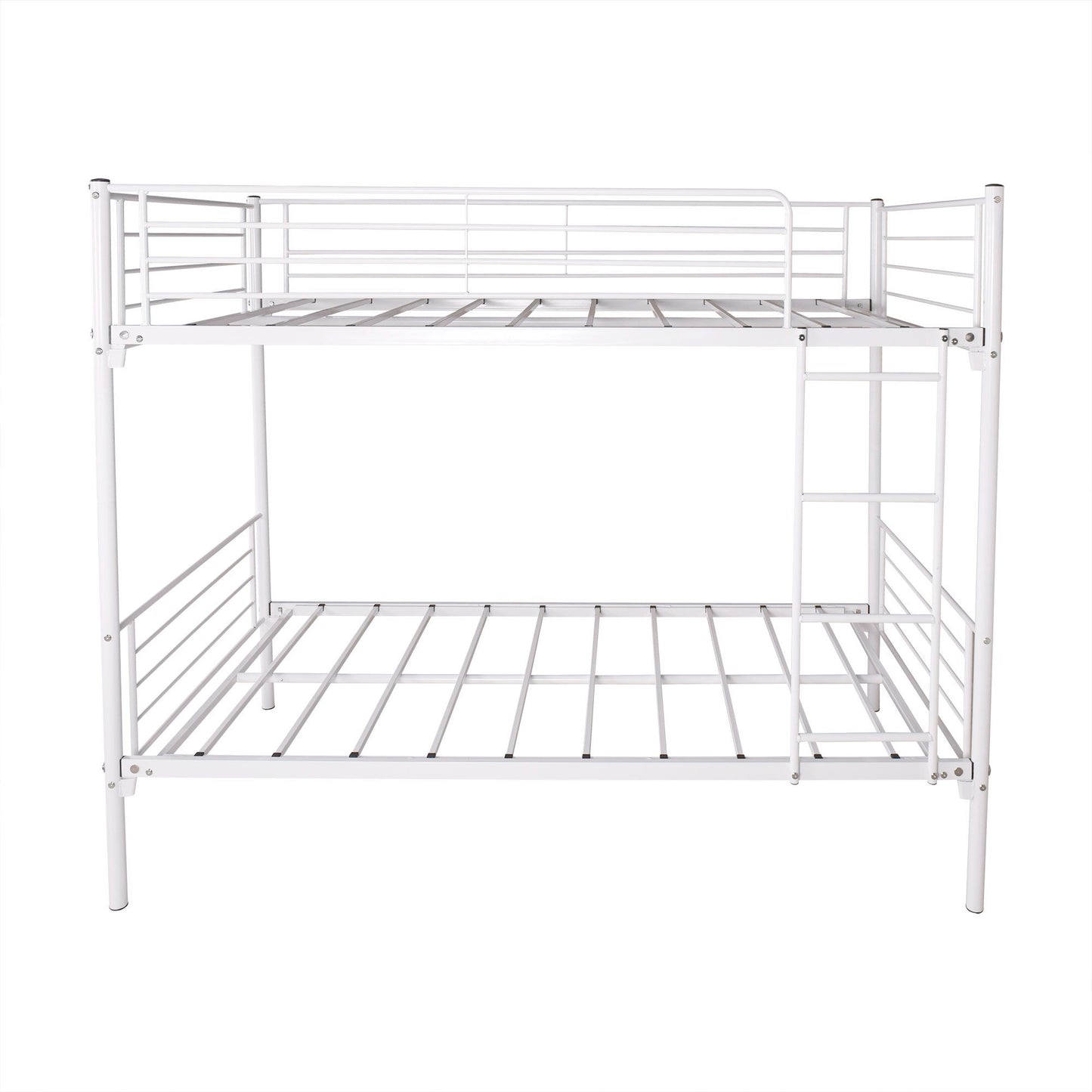 Space Saving Bunk Bed With Metal Frame And Ladder