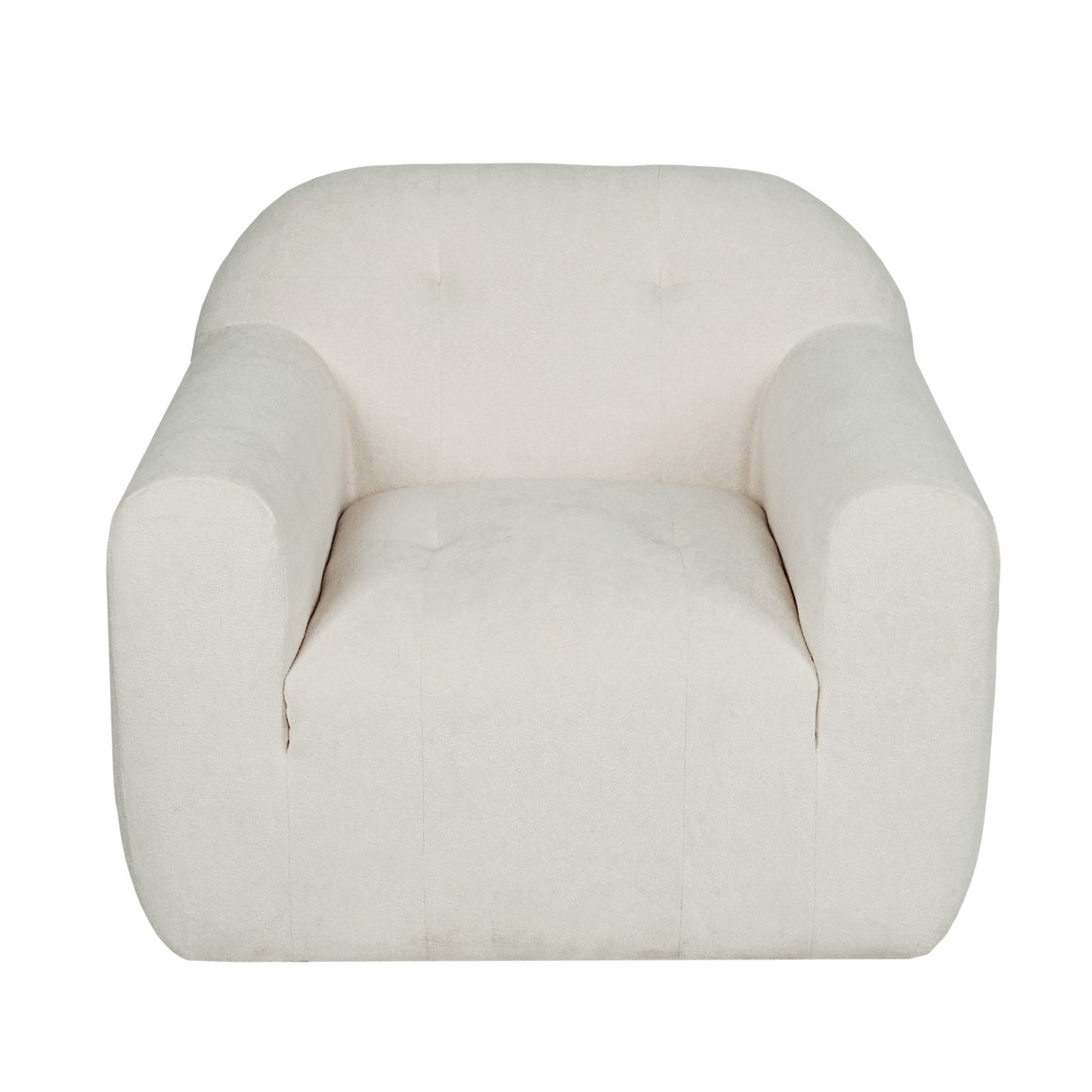 Harmonara - Boucle Upholstered Club Chair With Blind Tufting