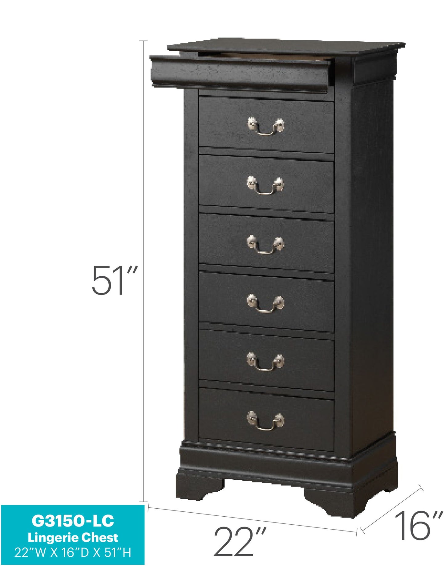 Traditional Style Lingerie Storage Chest Timeless