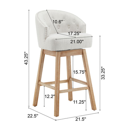 360 Degree Rotation Swivel Counter Stools (Set of 2)