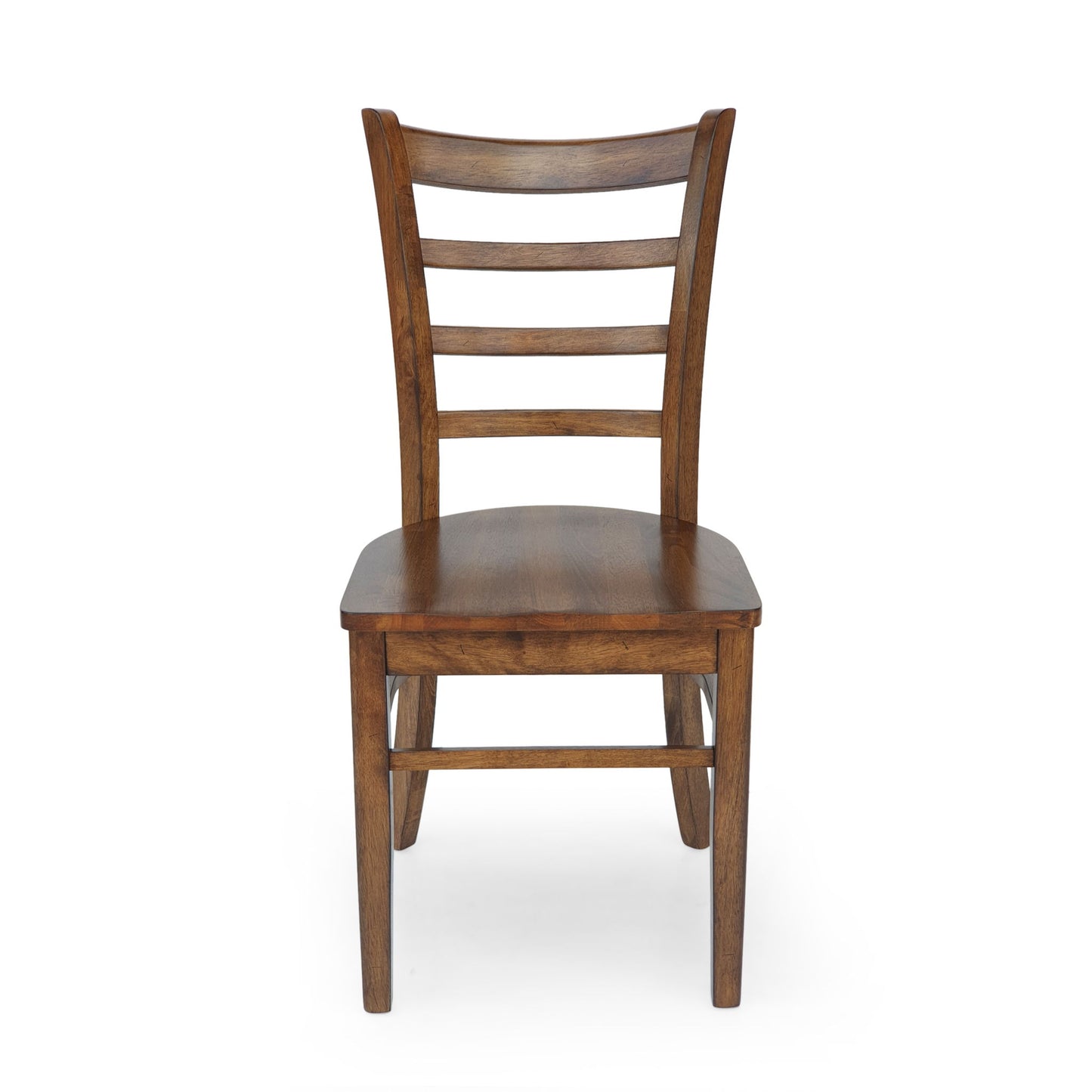 Farmhouse Style Dining Chair Set With Traditional Ladder Back Design