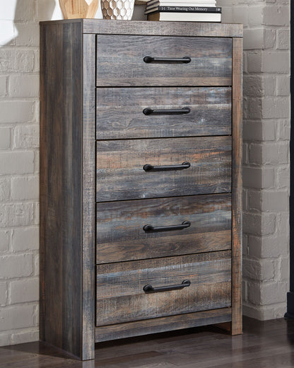 Drystan - Dresser, Mirror, Bookcase Bed Set