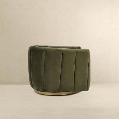 Cosey - Swivel Chair - Gold / Green / Olive Green